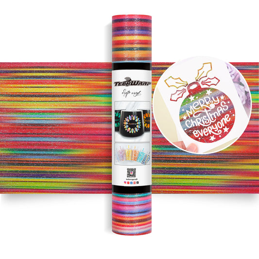 Teckwrap Glitter Brush - Serape Rainbow