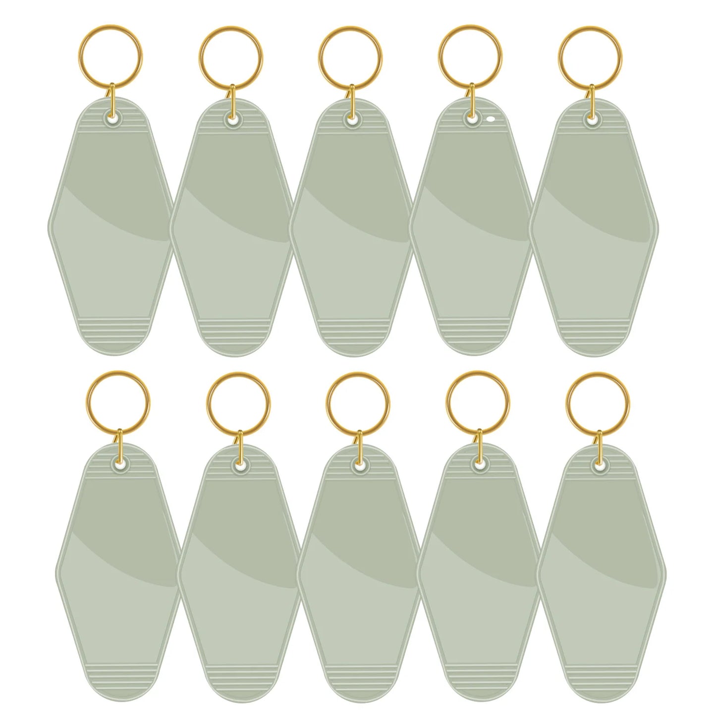 Khaki Green Motel Keyring