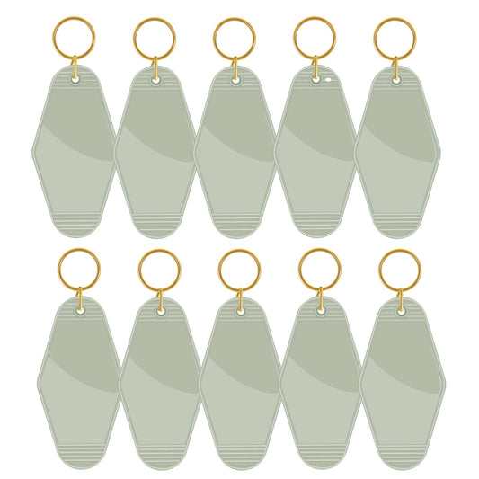 Khaki Green Motel Keyring