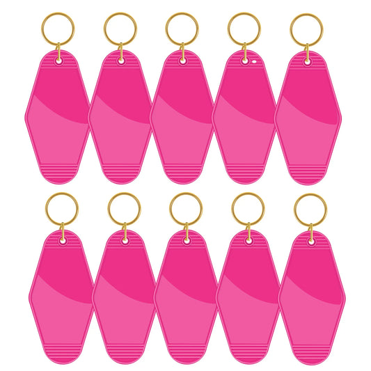 Bold Pink Motel Keyring