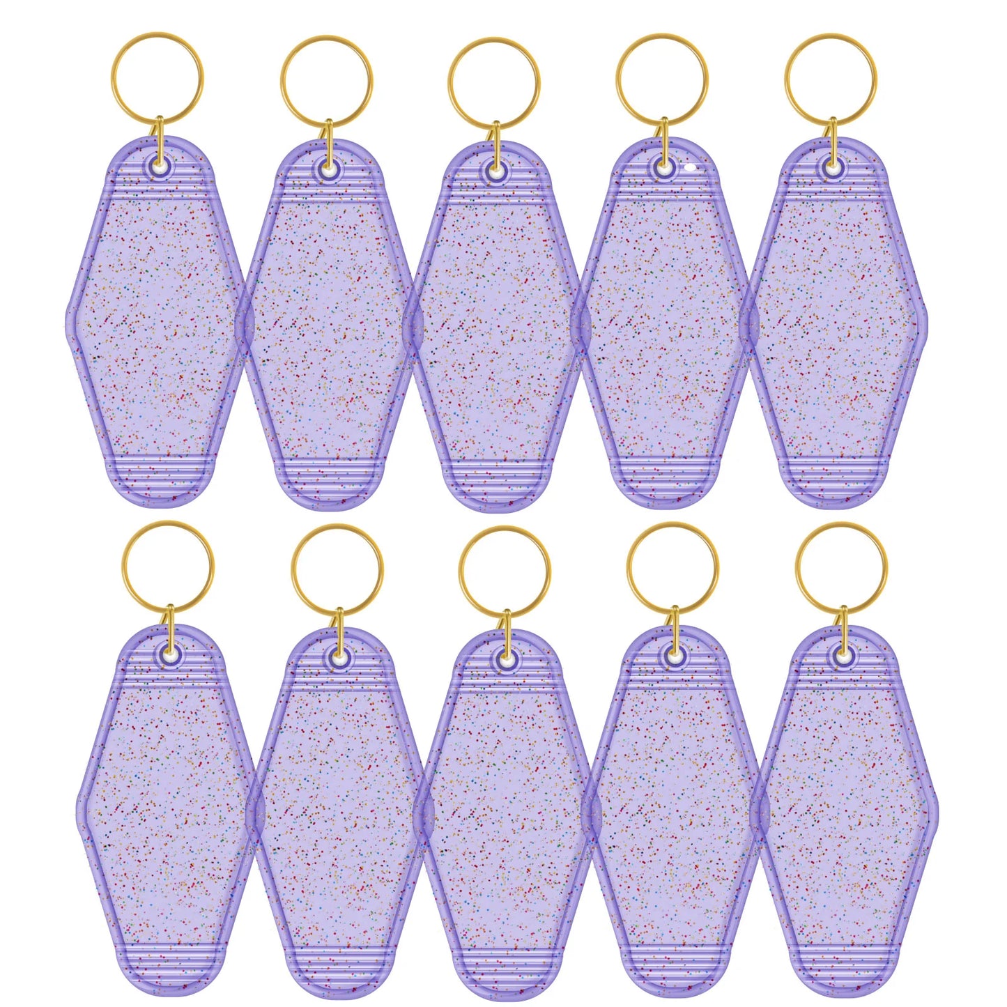 Glitter Purple Motel Keyring