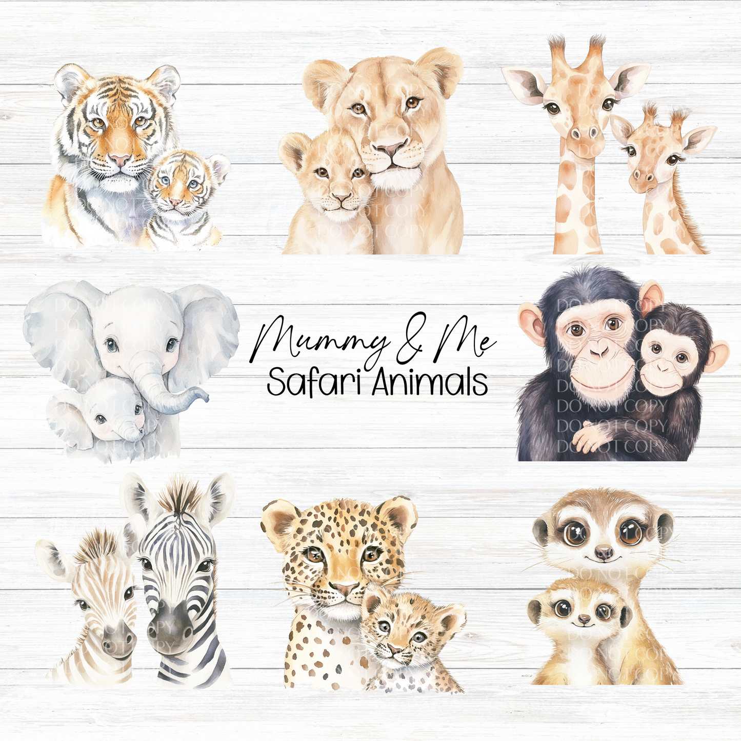 Mummy & Me Safari Animals  - Digital Downloads