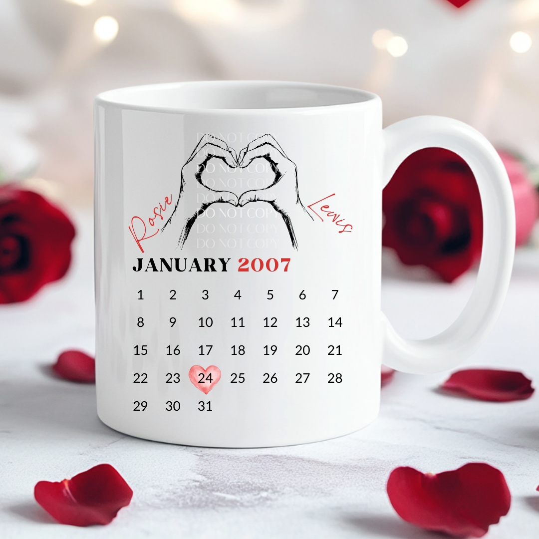 Love Heart Calendar - Digital Download