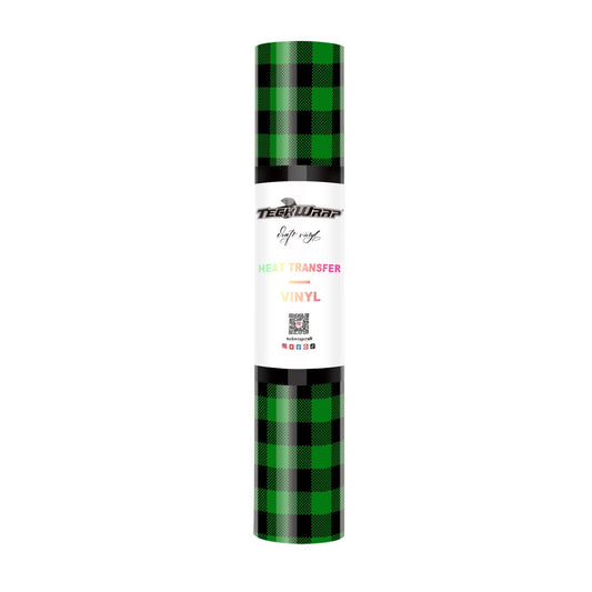 Teckwrap HTV - Green and Black Plaid