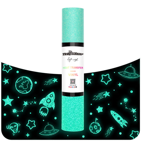 Teckwrap HTV Glitter Glow in the Dark - Tiffany