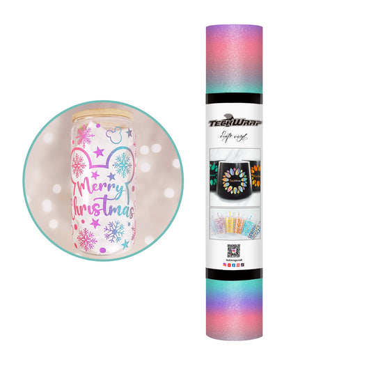 Teckwrap Rainbow Stripes - Pink Cyan