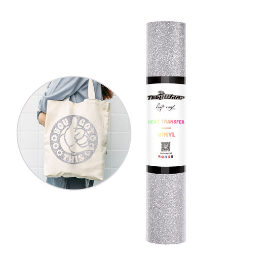 Teckwrap HTV Glitter - Silver