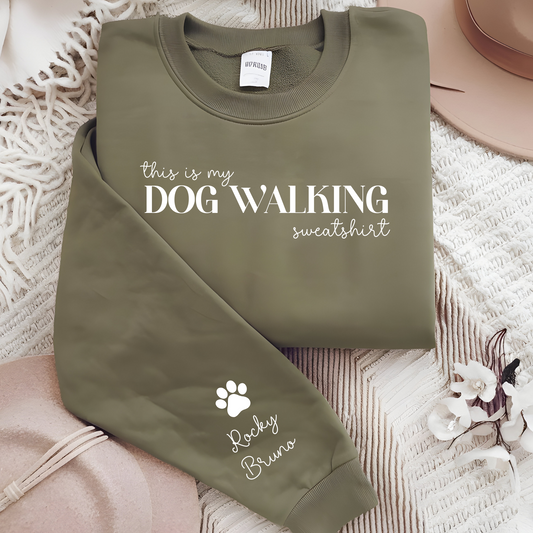 DTF - Dog Walking Sweatshirt White