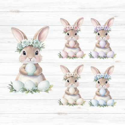 Floral Bunnys  - Digital Download