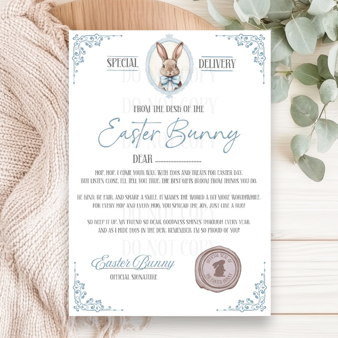 Vintage  Blue Bunny Certificate