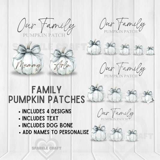 Family Pumpkin Patch - White