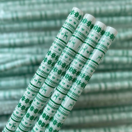 Christmas Nordic Green Straw