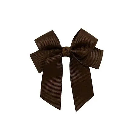 Brown - Hair Bow Clips 4inches