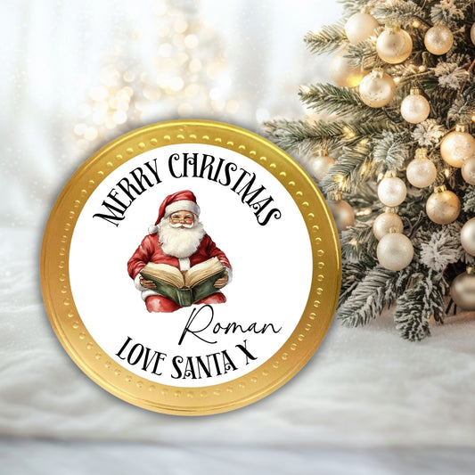 Giant Coin - Santa Book Decal