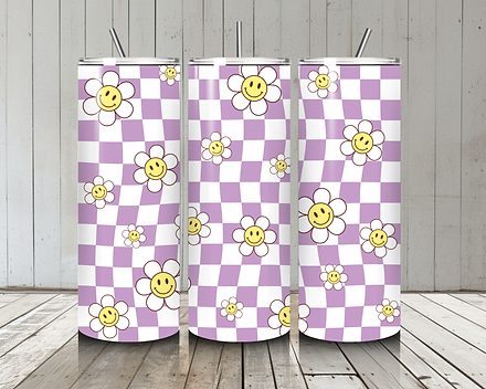 Retro Daisies - Sublimation Tumbler  Wrap