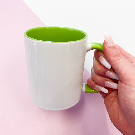 11oz Sublimation Mug - Light Green Inner