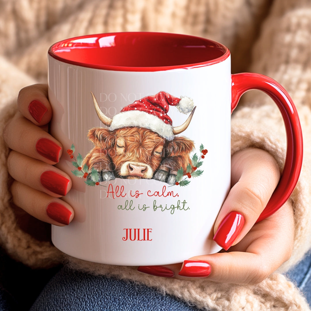 Christmas Highland Cow - Digital Download