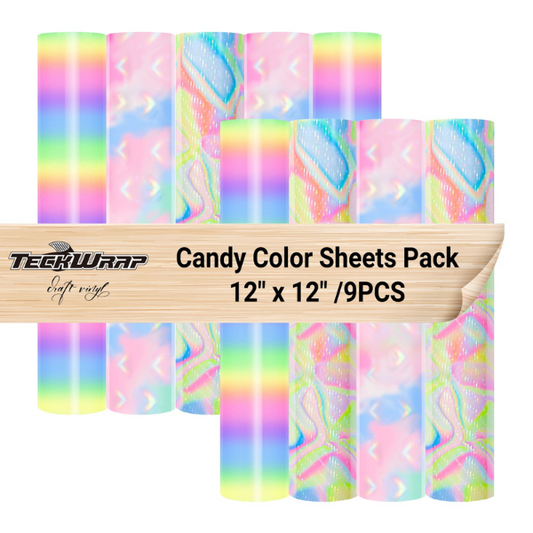 Teckwrap - Candy Colour Sheet Pack (9 pcs)