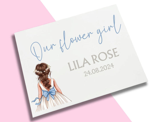 LARGE Blue Bow - Flower Girl Decal