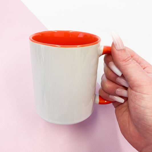 11oz Sublimation Mug - Orange Inner