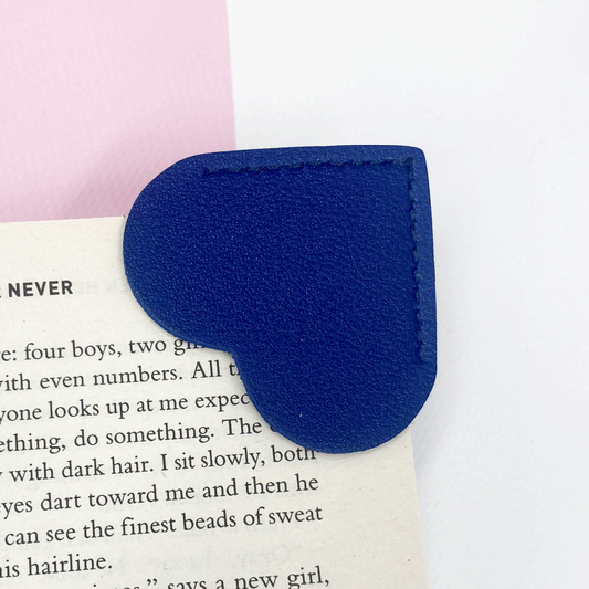 Navy Heart Bookmark