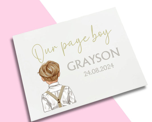 LARGE Champagne Braces - Page Boy Decal