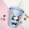 Blue Bunny with Glasses Decal (4 PACK)