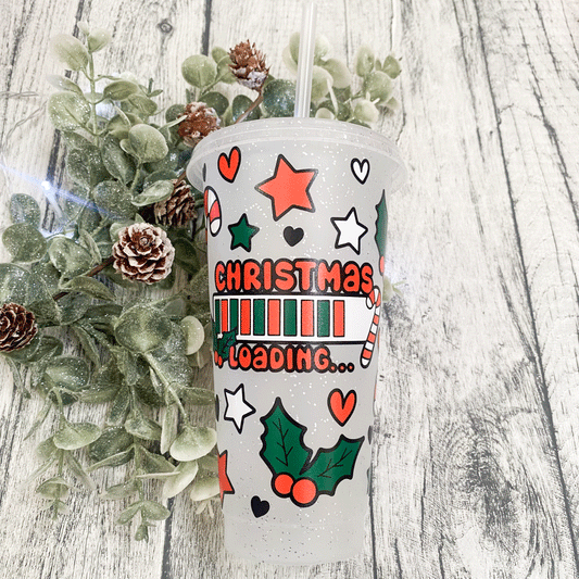 Christmas Loading Coldcup Wrap - Red & Green