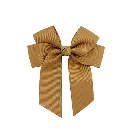 Hazelnut - Hair Bow Clips 4inches