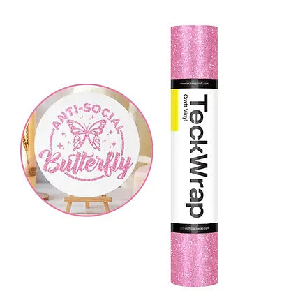 Teckwrap Burst Glitter Cherry Pink