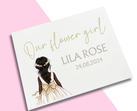 LARGE Champagne Bow - Flower Girl Decal