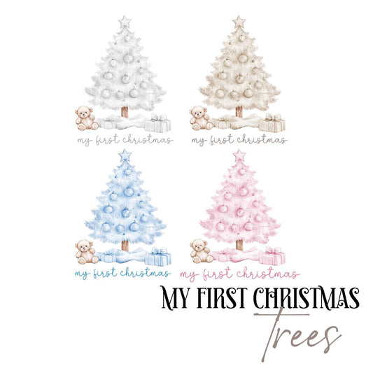 My First Christmas Trees 4 DESIGNS- Digital Download