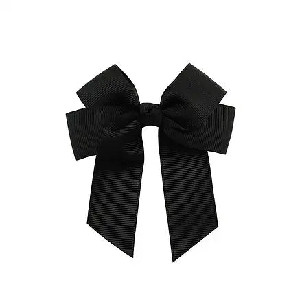 Black - Hair Bow Clips 4inches