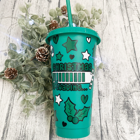 Christmas Loading Coldcup Wrap - Forest Green