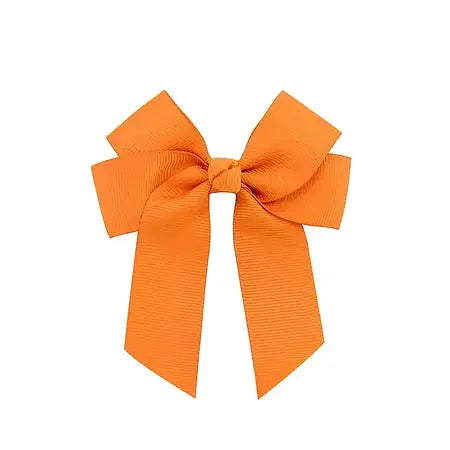 Orange - Hair Bow Clips 4inches