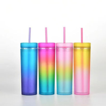 16oz Rainbow skinny tumbler