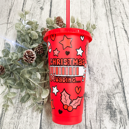 Christmas Loading Coldcup Wrap - Red