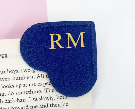 Navy Heart Bookmark