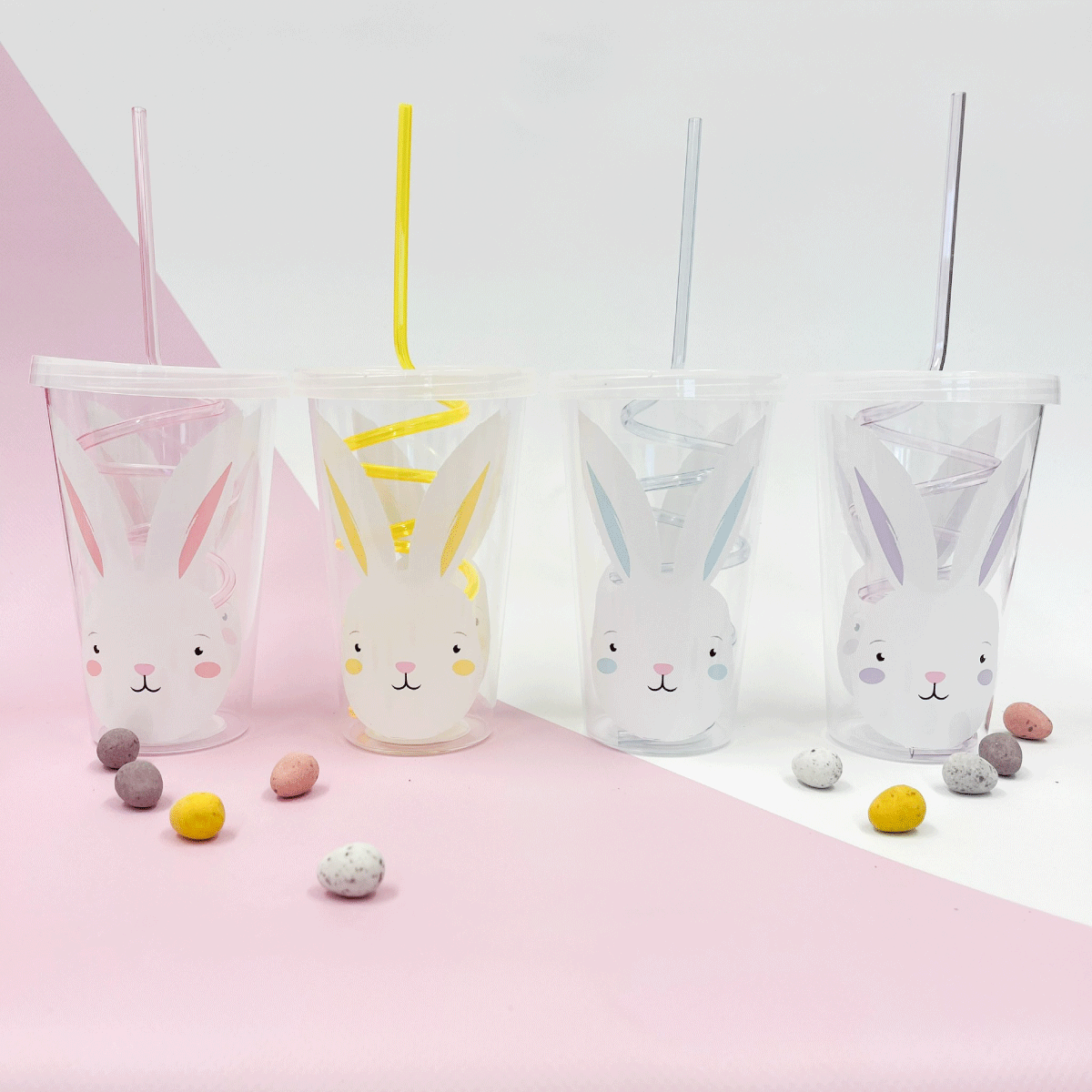 Easter Cup with Swirly Straw