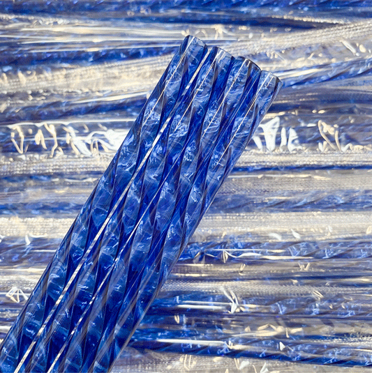 Blue Swirl Straw