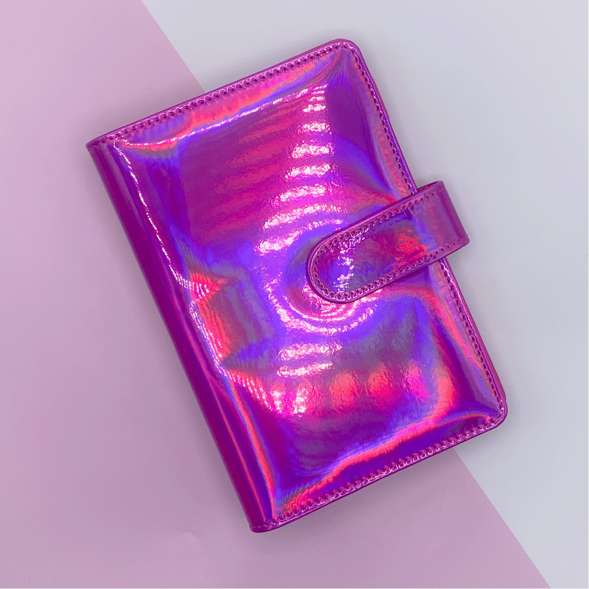 Budget Binder - Holographic Dark Pink