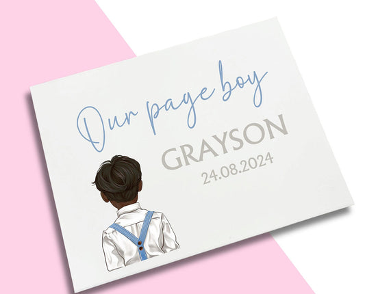 LARGE Blue Braces - Page Boy Decal