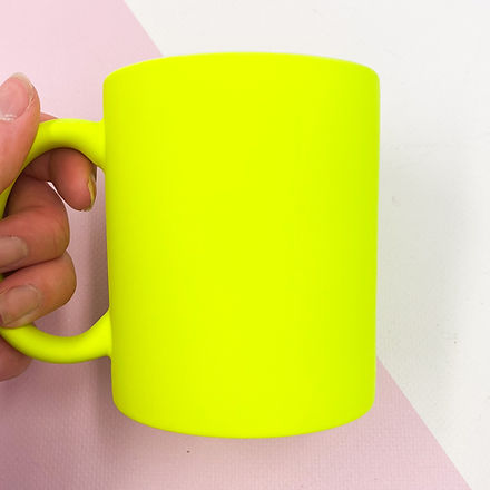 11oz Sublimation Mug - Neon Yellow