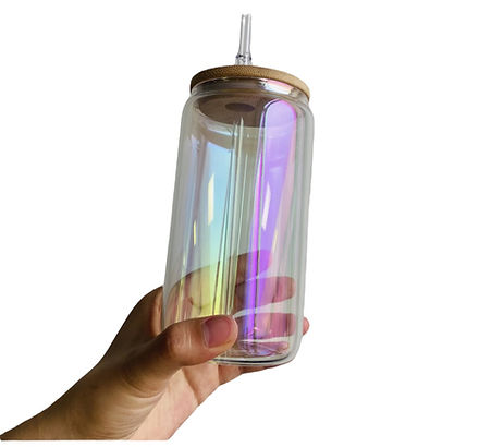 Iridescent can glass -  suitable for sublimation