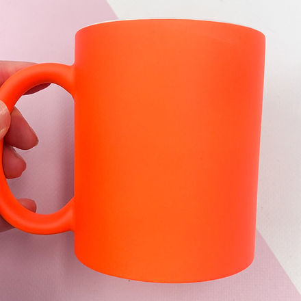 11oz Sublimation Mug - Neon Orange