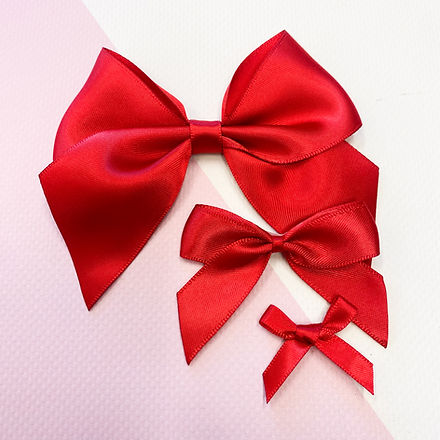 Satin Bow - Red