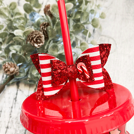 Christmas Straw Topper - Candy Cane